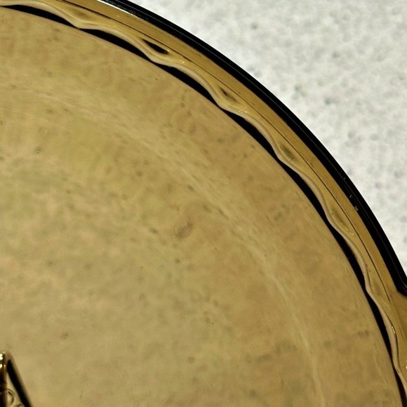 Smokey Brown 9" Glass Pie Pan Deep Dish Scalloped Edge Handles Vintage Lovenware - Picture 2 of 6